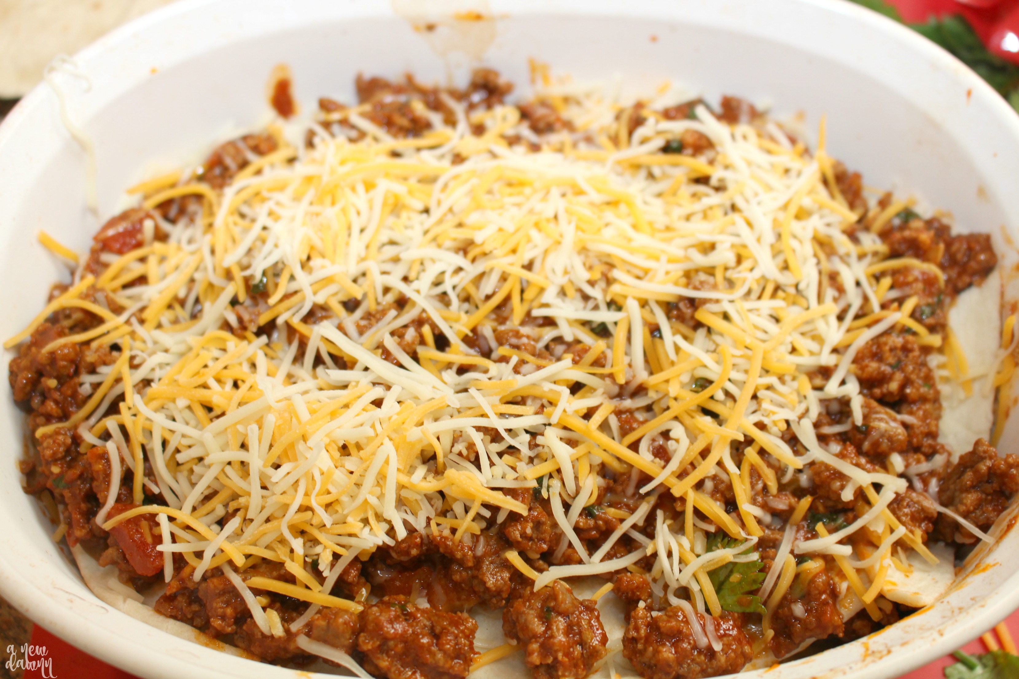 Cheesy Beef Enchilada Casserole Recipe
